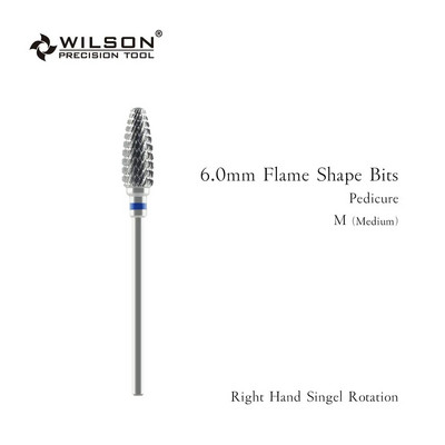 WILSON Flame Shape Uklanja žuljeve stopala Svrdlo od karbida za pedikuru Nail Art Svrdlo za liječenje žuljeva Svrdlo za nokte Različite vrste