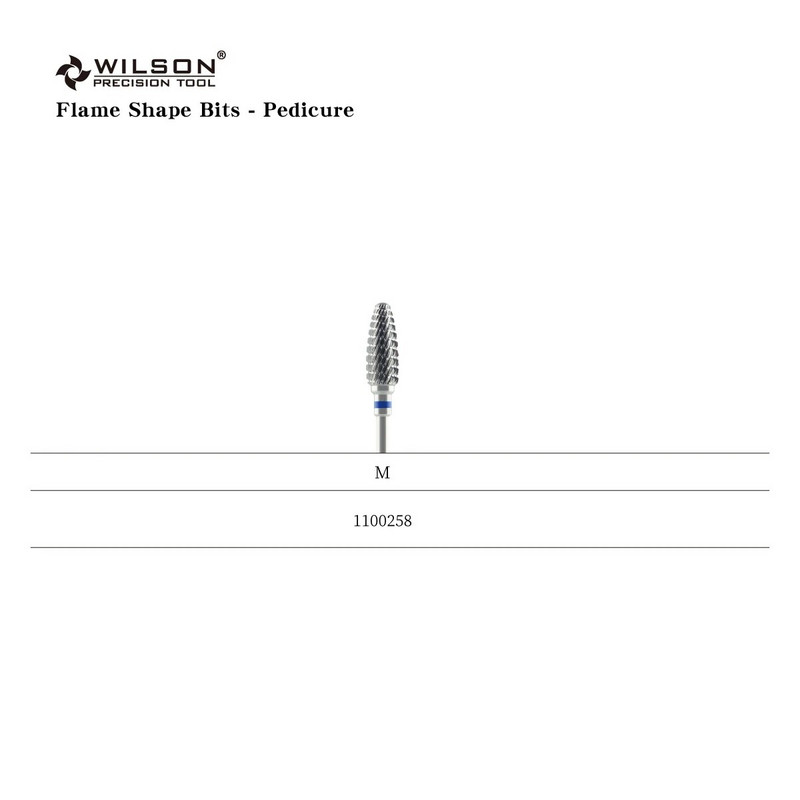 WILSON Flame Shape Uklanja žuljeve stopala Svrdlo od karbida za pedikuru Nail Art Svrdlo za liječenje žuljeva Svrdlo za nokte Različite vrste