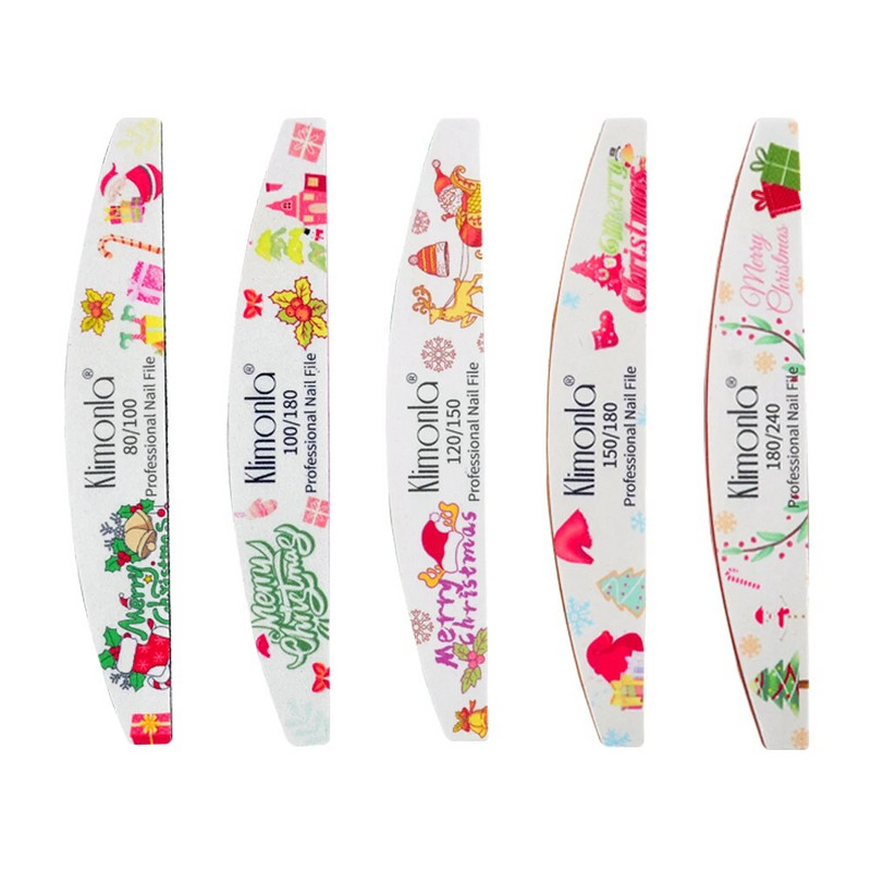 Mix nagu vīles Spēcīgs smilšpapīrs Mazgājams Nagi Buffer Emery Board 80 100/180/240 Grit Lime a ongle manikīra pulētājs Ziemassvētki