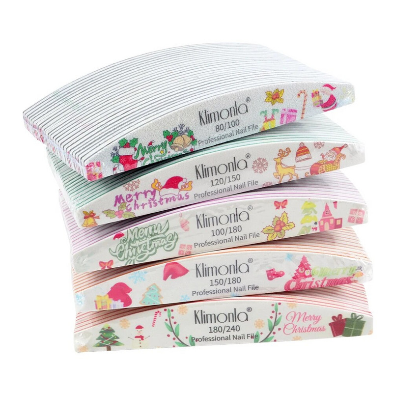 Mix nagu vīles Spēcīgs smilšpapīrs Mazgājams Nagi Buffer Emery Board 80 100/180/240 Grit Lime a ongle manikīra pulētājs Ziemassvētki