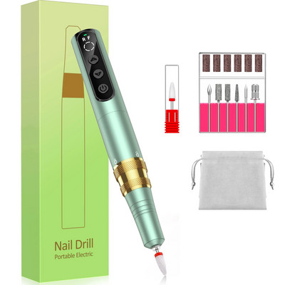 INBUTY 35000RPM bušilica za nokte punjiva za manikuru akrilni nokti gel lak za profesionalno glodanje turpija za nokte Salon alat