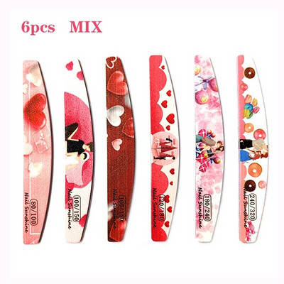 3/6/8/12 tk/komplekt küüneviilid sõbrapäevaks armastus maniküür UV poleerimispuhver pulmakingitused küünte lihvimine aksessuaarid