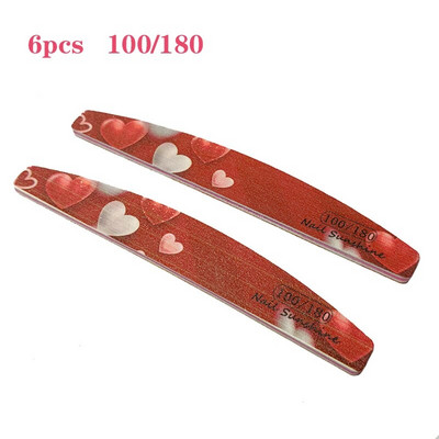 3/6/8/12 tk/komplekt küüneviilid sõbrapäevaks armastus maniküür UV poleerimispuhver pulmakingitused küünte lihvimine aksessuaarid