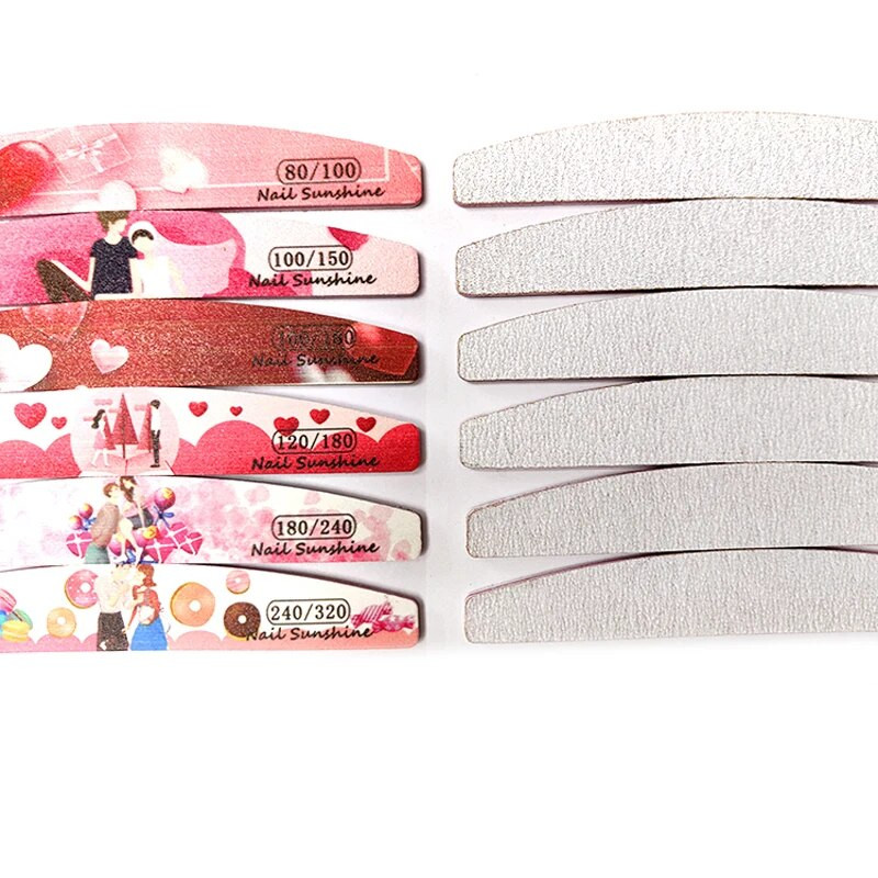 3/6/8/12 tk/komplekt küüneviilid sõbrapäevaks armastus maniküür UV poleerimispuhver pulmakingitused küünte lihvimine aksessuaarid