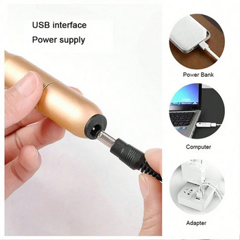 Τριβείο νυχιών USB plug-in φορητό μίνι ηλεκτρικό εργαλείο αφαίρεσης νυχιών στυλό γυαλίσματος βερνίκι νυχιών μανικιούρ μικρό στυλό ηλεκτρικό τριβείο