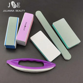 2/5 gab. Divpusējs nagu bufera pulēšanas bloks, zaļš, balts spīdums, slīpēšanas nagi, pulēšana mākslas nagi, piederumi un instrumenti