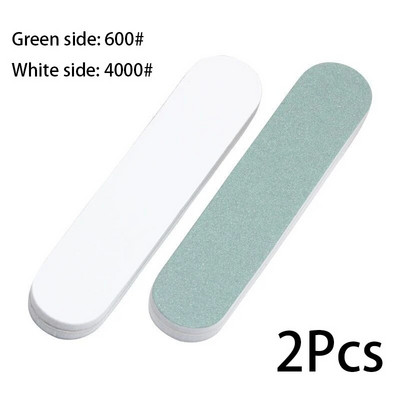 2/5 gab. Divpusējs nagu bufera pulēšanas bloks, zaļš, balts spīdums, slīpēšanas nagi, pulēšana mākslas nagi, piederumi un instrumenti