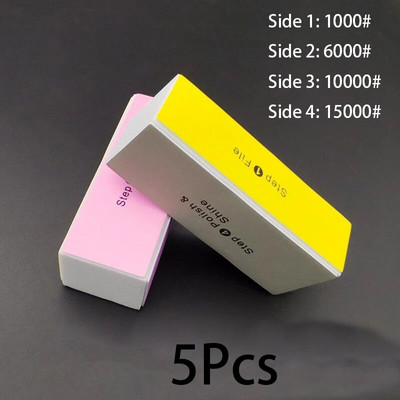 2/5 gab. Divpusējs nagu bufera pulēšanas bloks, zaļš, balts spīdums, slīpēšanas nagi, pulēšana mākslas nagi, piederumi un instrumenti