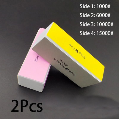 2/5 gab. Divpusējs nagu bufera pulēšanas bloks, zaļš, balts spīdums, slīpēšanas nagi, pulēšana mākslas nagi, piederumi un instrumenti