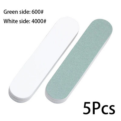 2/5 gab. Divpusējs nagu bufera pulēšanas bloks, zaļš, balts spīdums, slīpēšanas nagi, pulēšana mākslas nagi, piederumi un instrumenti
