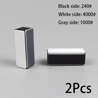 2/5 gab. Divpusējs nagu bufera pulēšanas bloks, zaļš, balts spīdums, slīpēšanas nagi, pulēšana mākslas nagi, piederumi un instrumenti