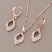 Modes 2023. gada sieviete, neparasti auskari, grezni augstas kvalitātes juvelierizstrādājumu komplekti, 585 rozā zelta krāsa, cirkons, elegants sieviešu komplekts