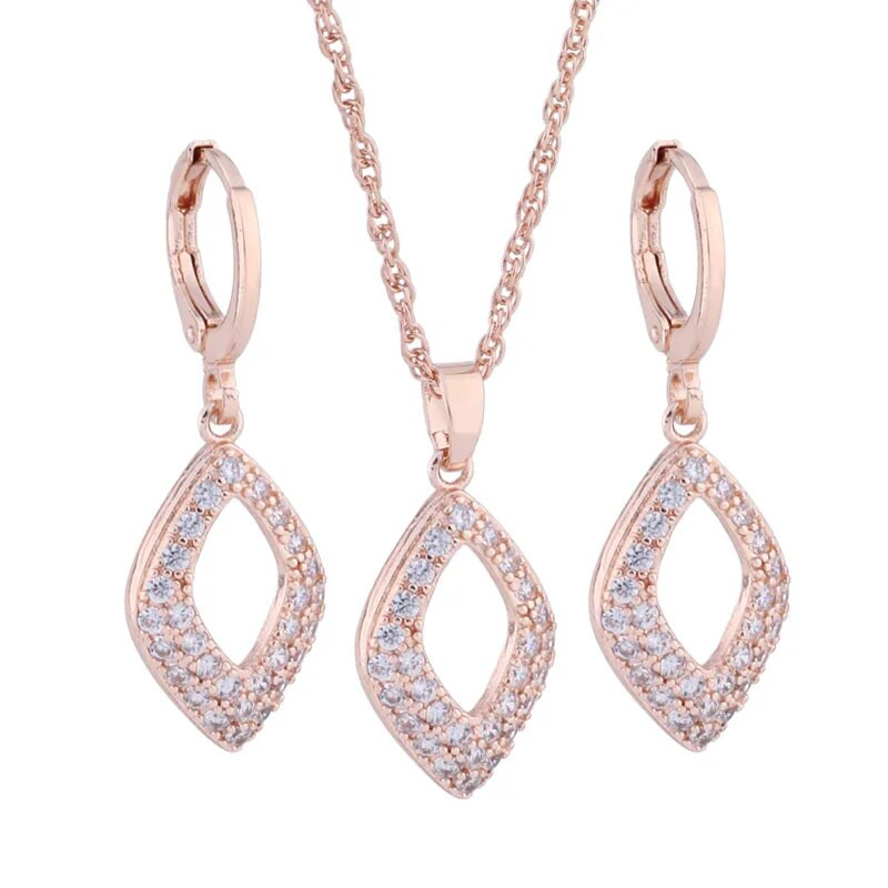 Modes 2023. gada sieviete, neparasti auskari, grezni augstas kvalitātes juvelierizstrādājumu komplekti, 585 rozā zelta krāsa, cirkons, elegants sieviešu komplekts