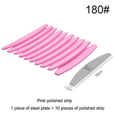 1 komplekt (10 tk) Pink Sponge küüneviili asenduspadi metallist küüneviilile äraviskamispadi Kahepoolne liivapaberipuhver, 100 grit