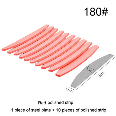 1 komplekt (10 tk) Pink Sponge küüneviili asenduspadi metallist küüneviilile äraviskamispadi Kahepoolne liivapaberipuhver, 100 grit