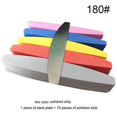 1 komplekt (10 tk) Pink Sponge küüneviili asenduspadi metallist küüneviilile äraviskamispadi Kahepoolne liivapaberipuhver, 100 grit