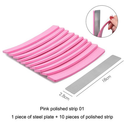 1 komplekt (10 tk) Pink Sponge küüneviili asenduspadi metallist küüneviilile äraviskamispadi Kahepoolne liivapaberipuhver, 100 grit