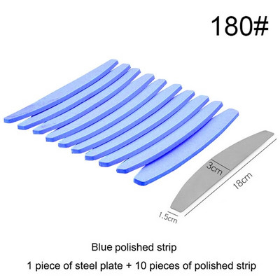 1 komplekt (10 tk) Pink Sponge küüneviili asenduspadi metallist küüneviilile äraviskamispadi Kahepoolne liivapaberipuhver, 100 grit