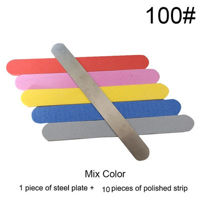 1 komplekt (10 tk) Pink Sponge küüneviili asenduspadi metallist küüneviilile äraviskamispadi Kahepoolne liivapaberipuhver, 100 grit