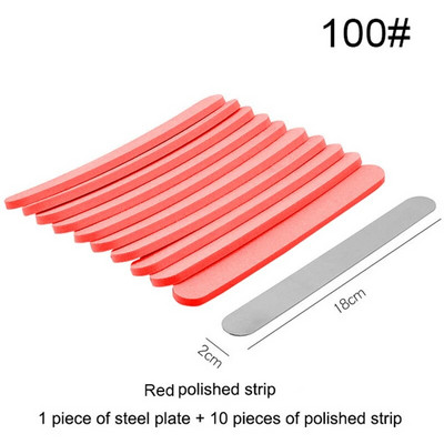 1 komplekt (10 tk) Pink Sponge küüneviili asenduspadi metallist küüneviilile äraviskamispadi Kahepoolne liivapaberipuhver, 100 grit