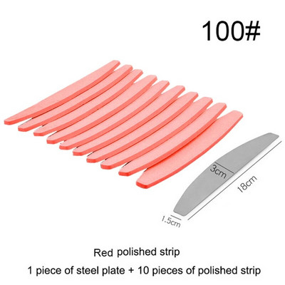 1 komplekt (10 tk) Pink Sponge küüneviili asenduspadi metallist küüneviilile äraviskamispadi Kahepoolne liivapaberipuhver, 100 grit