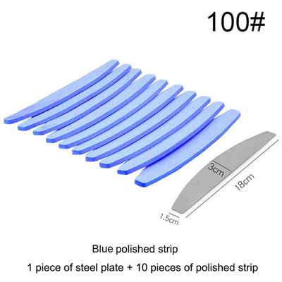 1 komplekt (10 tk) Pink Sponge küüneviili asenduspadi metallist küüneviilile äraviskamispadi Kahepoolne liivapaberipuhver, 100 grit