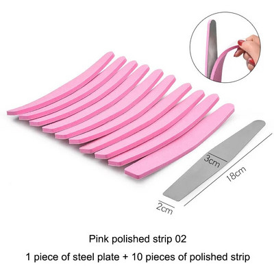1 komplekt (10 tk) Pink Sponge küüneviili asenduspadi metallist küüneviilile äraviskamispadi Kahepoolne liivapaberipuhver, 100 grit