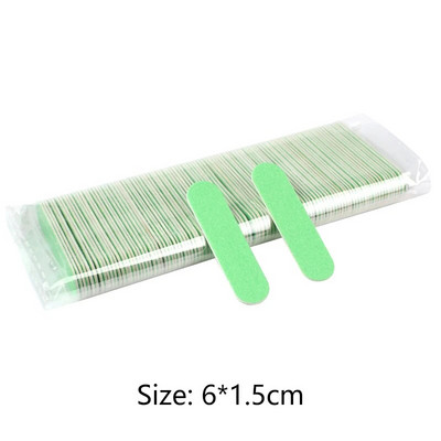 100 vnt/stal. Mini medienos nagų dailės dildės Spalvingos medinės lazdelės nagų šlifavimo manikiūro įrankis 180/240 grūdėtumo vienkartinis dvipusis įrankis