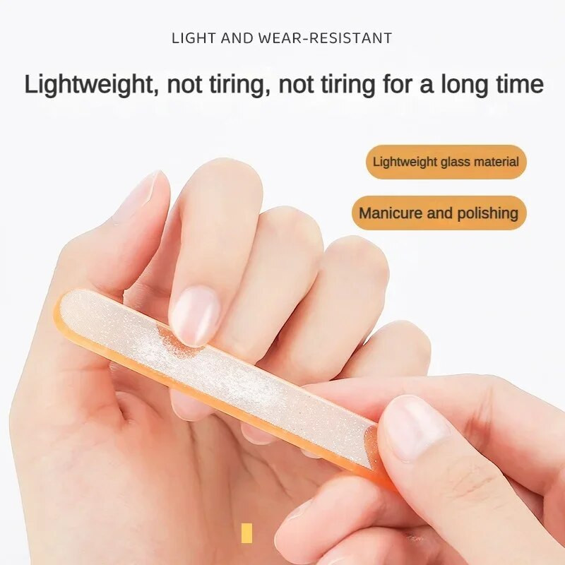 Nano staklene turpije za nokte Poliranje noktiju u boji Brušenje Brušenje s prijenosnom kutijom Prozirna turpija za nokte Brušenje alata za uređenje noktiju