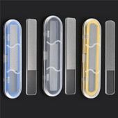 Pro Nano stikla nagu vīles un bufera pulēšanas sloksnes pulēšanas līdzeklis, izturīgs slīpēšanas spīdējs salona manikīra rīks ar uzglabāšanas futrāli