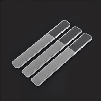 Pro Nano Glass Nail File and Buffer Polishing Strip Polisher Durable Grinding Shiner Salon Manicure με θήκη αποθήκευσης
