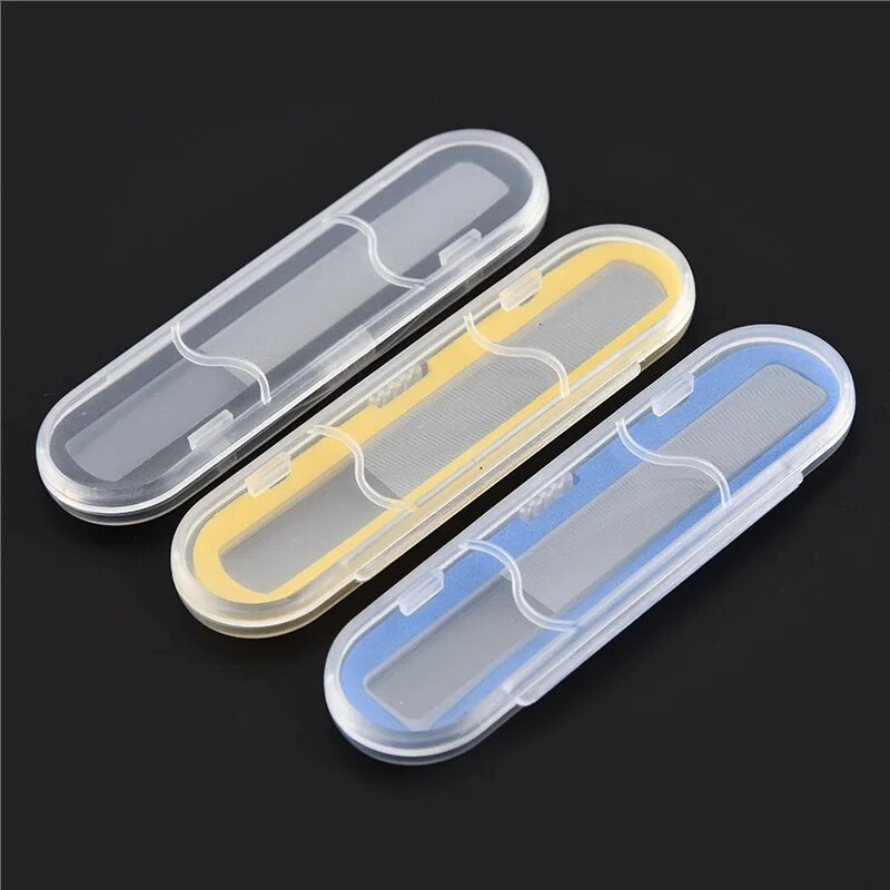 Pro Nano stikla nagu vīles un bufera pulēšanas sloksnes pulēšanas līdzeklis, izturīgs slīpēšanas spīdējs salona manikīra rīks ar uzglabāšanas futrāli