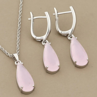 Luksusa kvalitātes 585 rožu zelta krāsas juvelierizstrādājumu komplekti nolaižamie auskari un piekariņi juvelierizstrādājumu komplekti kubiskā cirkona dāvanas jauniem