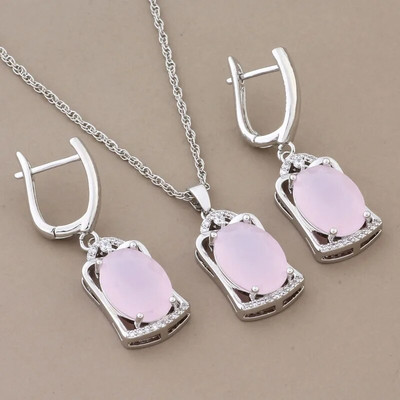 Luksusliku kvaliteetse disainiga kõrvarõnga- ja ripatsikomplektid naistele 585 roosikulla värvi mikrovaha sisekujundus naturaalsest tsirkoonist pulmaehtekomplektid