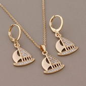 Uus trend 2023 kõrgekvaliteedilised ehted kullavärvi ebatavalised kõrvarõngakomplektid valgest looduslikust tsirkoonist luksuslik elegantne naiste komplekt