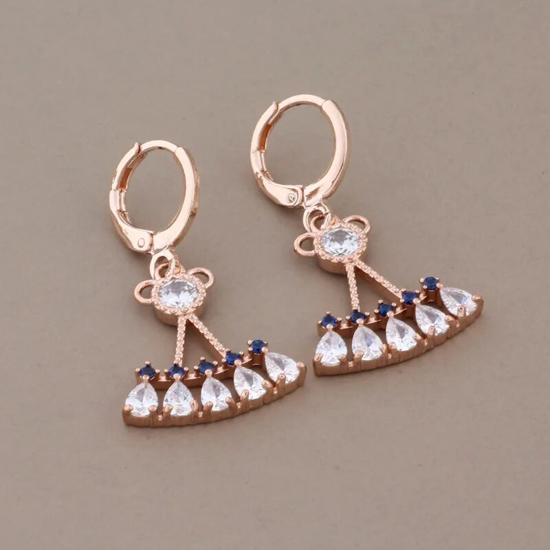 Luksuslik elegantne tsirkoonist kaelakee ja kõrvarõngad, 2023. aasta ehtekomplekt naistele sünnipäevakingituseks, ehted