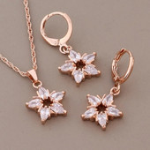 Uus 2023. aasta trend, armsad kõrvarõngad, ehtekomplektid roosa kullaga, kvaliteetsest naturaalsest tsirkoonist luksuslik elegantne naiste komplekt