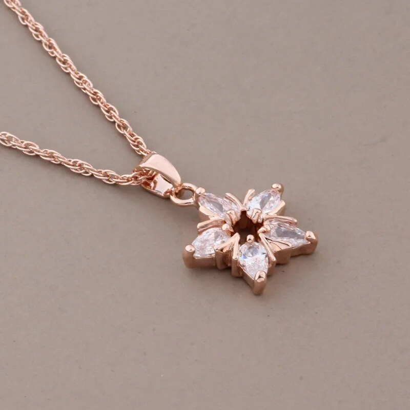 Uus 2023. aasta trend, armsad kõrvarõngad, ehtekomplektid roosa kullaga, kvaliteetsest naturaalsest tsirkoonist luksuslik elegantne naiste komplekt