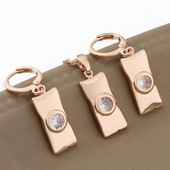 Madingi papuošalai moterims 2023 m. rožinio aukso spalvos auskarai ir pakabukų rinkiniai natūralaus cirkonio aukštos kokybės vintažinių papuošalų rinkiniai