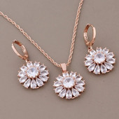 Uus ehtekomplekt naistele 585 roosikulla värv kõrge kvaliteediga valge looduslik tsirkoon rippuvad kõrvarõngad luksuslikud elegantsed naiste komplektid