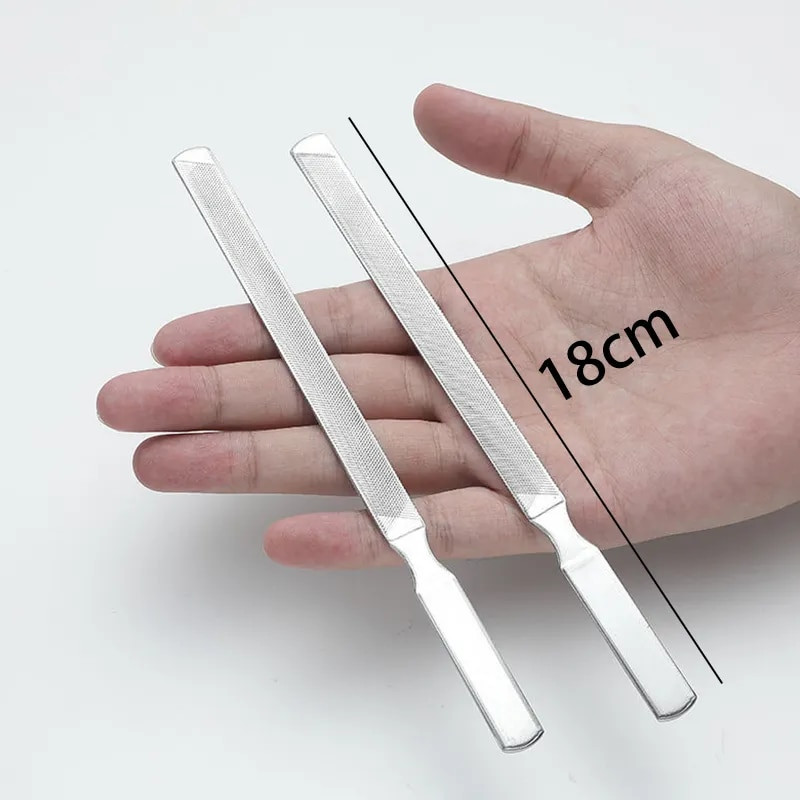 1/2 buc. Pilă profesională pentru unghii, bloc de lustruit din oțel inoxidabil, șlefuit pentru pila de unghii, accesorii pentru manichiură, instrumente, frumusețe artistică