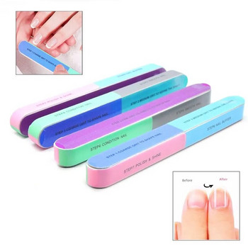 7 Sides Nail Buffer Files Professional Polisher for Nail Art Manicure Polishing Block Buffing Accessories Cream Tools