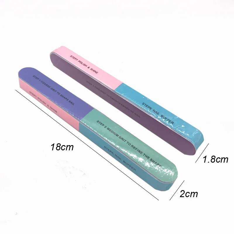 3 τεμάχια/Παρτίδα Επαγγελματικές λίμες για νύχια 7 πλευρικά σφουγγαράκια νύχια αξεσουάρ και εργαλεία Μανικιούρ Στίλβωση Buffering Block Χονδρική