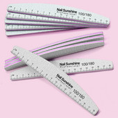 5/10 gab./komplektā Graduated Half Moon nagu Vīle 100 180 Grit Profesionāls materiāls Nagu Pelēks Mazgājams Buferbloks Instrumenti Manikīram