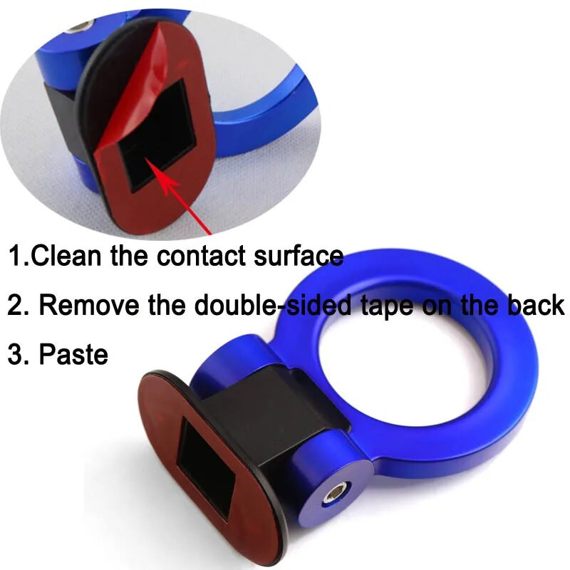 Sacīkšu universālā ABS bufera uzlīme rotā automašīnu Dummg Tralier Sakabes āķa komplekts Automašīnas modifikācijas apdare