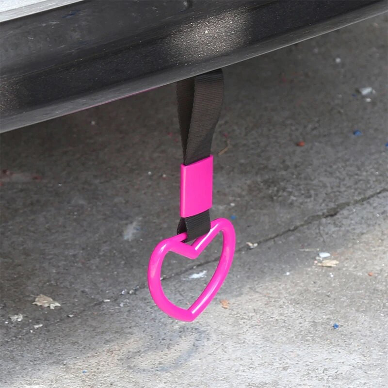 Nou 1buc Tren Autobuz Mâner Curea de mână Drift Charm Cureau Drift Auto Accesorii Car Styling mașină curele inimă cârlig de remorcare față