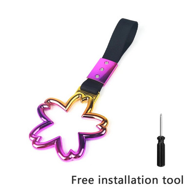 Värvikas auto pukseerimisrihm Tsurikawa rõngassüda JDM rongibussi käepideme käerihma kujundamine triivimisrihma autotarvikud