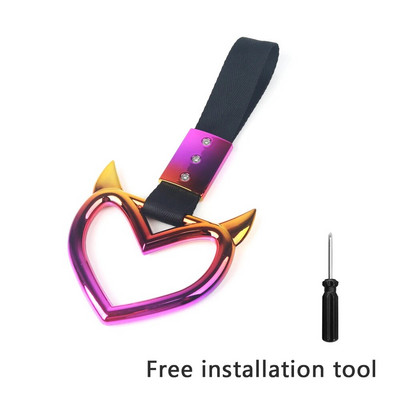 Värvikas auto pukseerimisrihm Tsurikawa rõngassüda JDM rongibussi käepideme käerihma kujundamine triivimisrihma autotarvikud