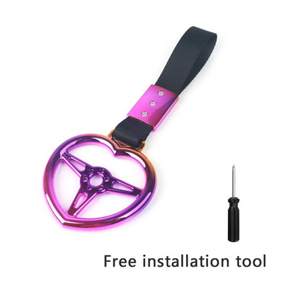 Värvikas auto pukseerimisrihm Tsurikawa rõngassüda JDM rongibussi käepideme käerihma kujundamine triivimisrihma autotarvikud