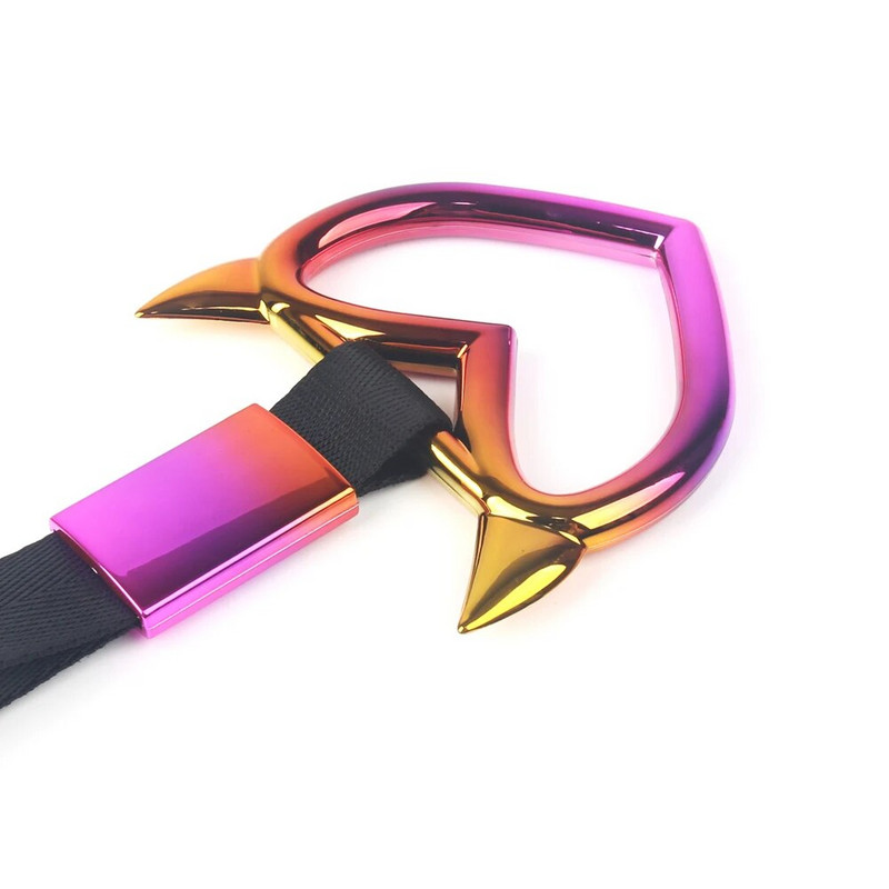 Värvikas auto pukseerimisrihm Tsurikawa rõngassüda JDM rongibussi käepideme käerihma kujundamine triivimisrihma autotarvikud